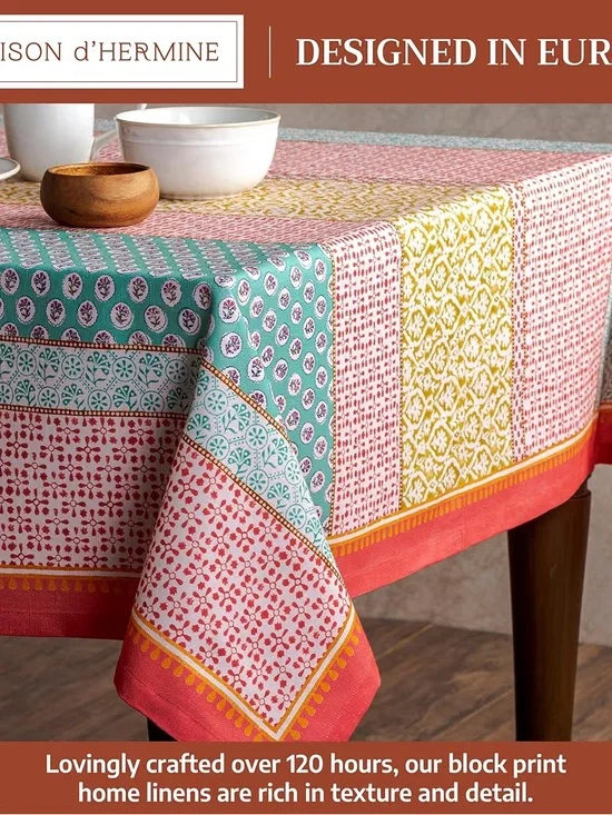 Maison d' Hermine Table Cloth Rectangle Table 100% Cotton 70 x 108” Provence NWT