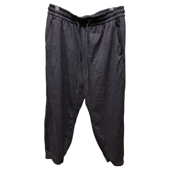 Lululemon Heathered Brown Performance Joggers Drawstring Waist Sz 6