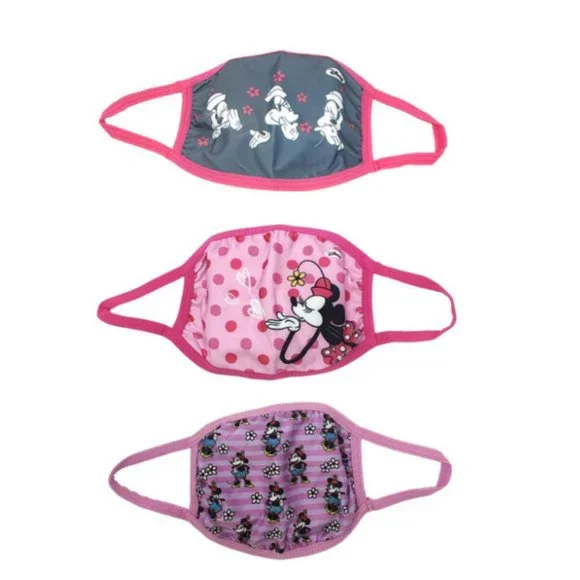 Disney Girls 3 Pack Fabric Face Mask Age 4 and up