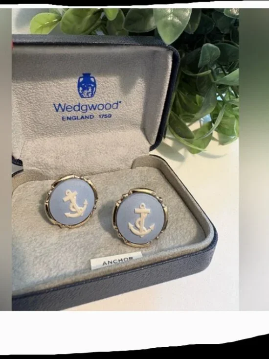 Wedgwood Cufflinks Vintage with Nautical Theme