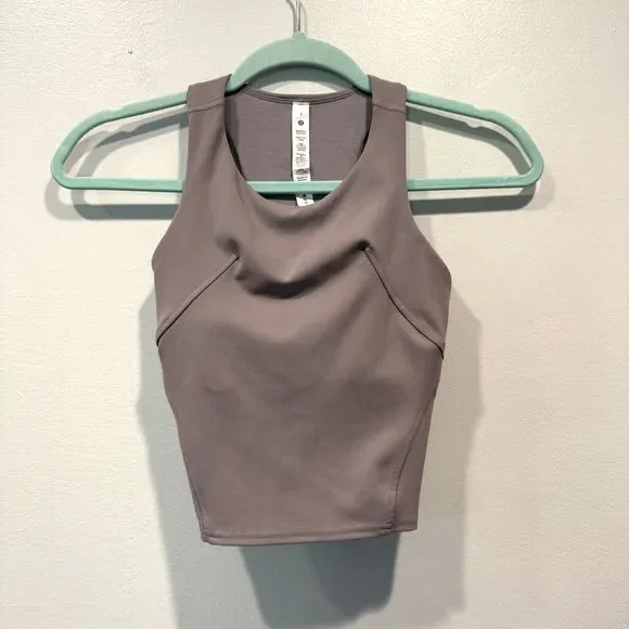 Lululemon Wunder Train Racerback Tank Top Mauve Built In Bra LW1EM7S Women sz 2