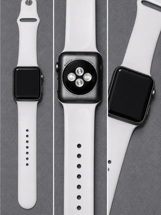 White Apple watch series 2 38mm with Silicone Band - Wearable Fitness Tracker