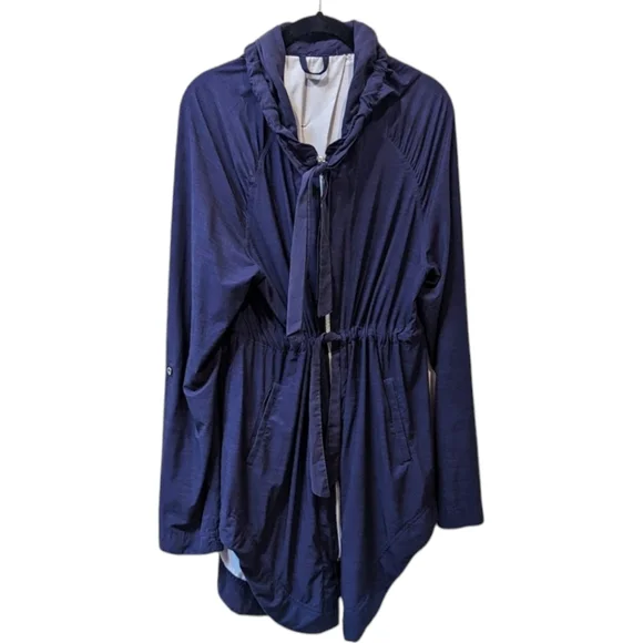 {FLAWS} Lululemon Vitality Full Zip Hooded Purple Anorak Jacket (10)