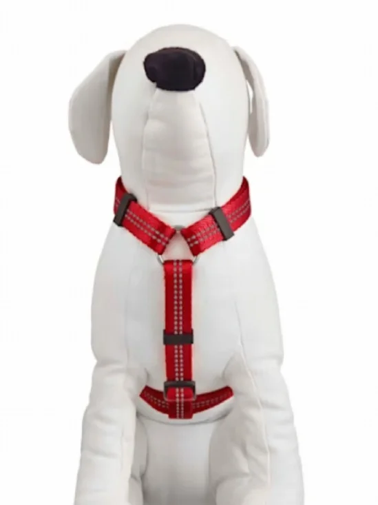 Red Reflective No-Pull Dog Harness with Secure Buckles