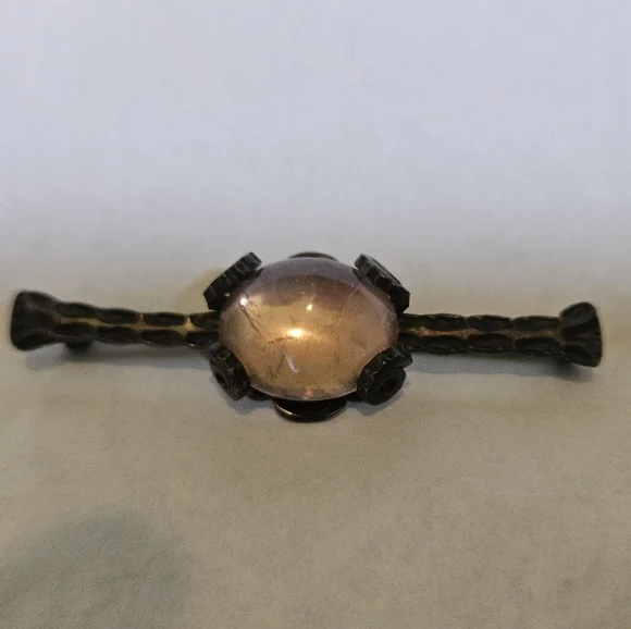 Silver And Rose Quartz Vintage Helmut Von Kleist Brooch