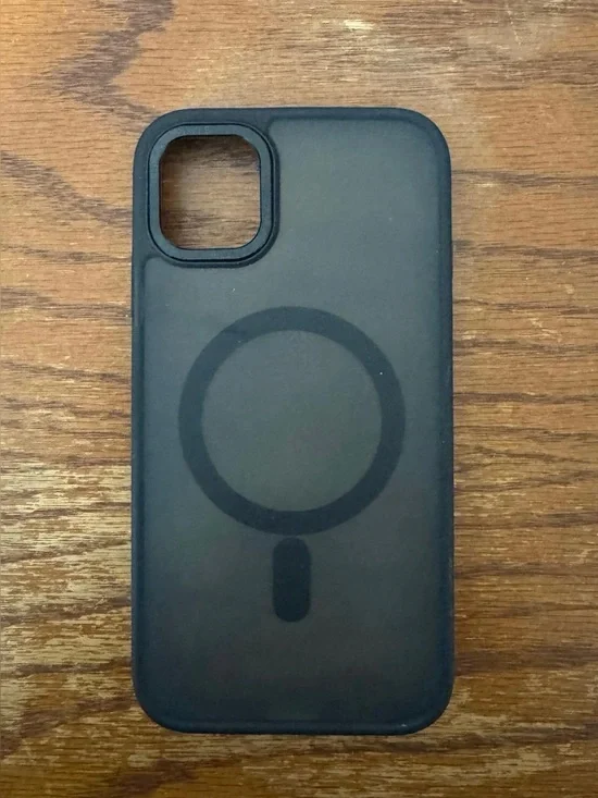 Apple Black MagSafe Compatible iPhone Case with Ring Design
