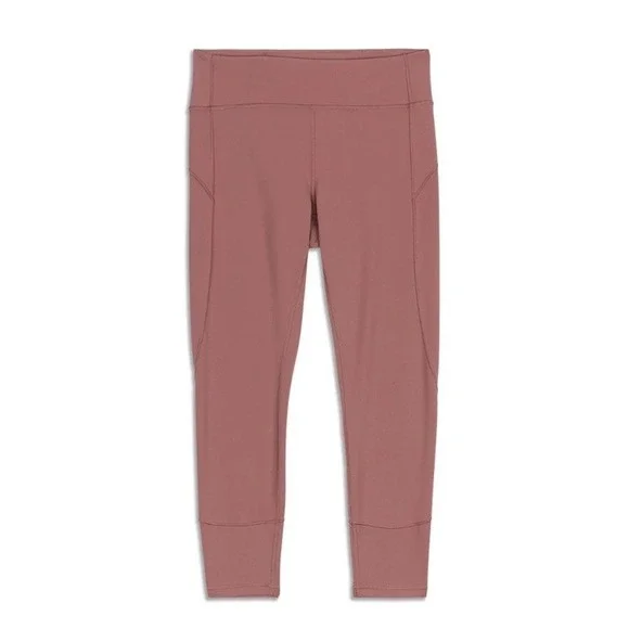 Lululemon‎ Womens In Movement Legging Size 14 Mauve Pink Spanish Oak