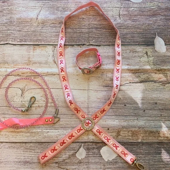 Dog Leashes/Collar Bundle • Breast Cancer Awareness💕