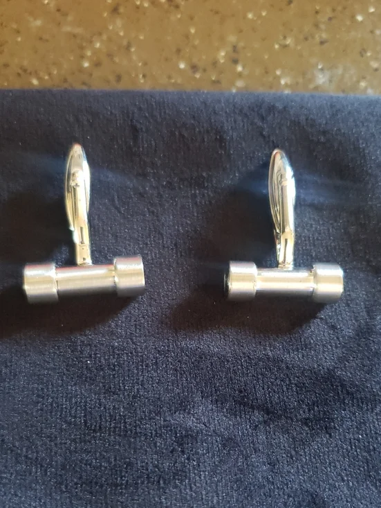 Men's Silver T-Bar Cufflinks - Classic Minimalist Design