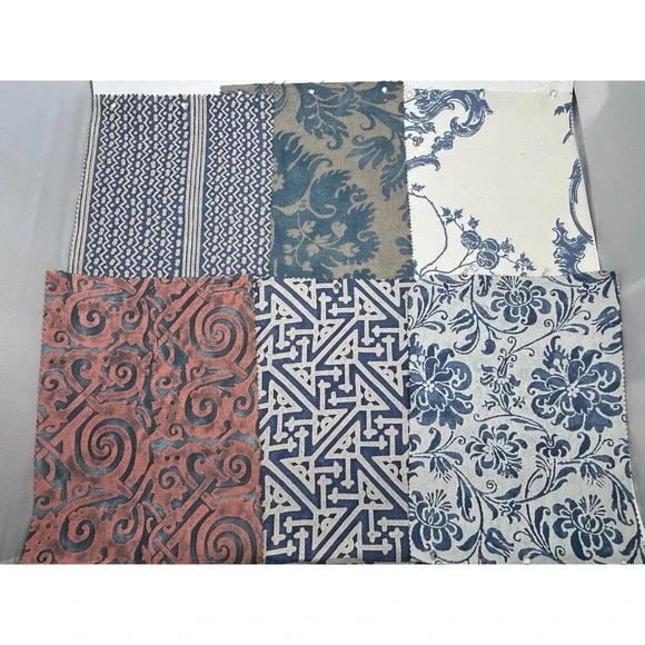 Vtg Six Rare FORTUNY Sample Pieces - Stunning Hard to Find Patterns & Colors