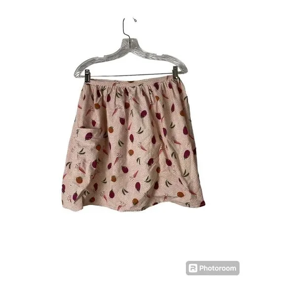 Vintage Handmade Waist Tie‎ Apron 1 Pocket Veggie Pattern