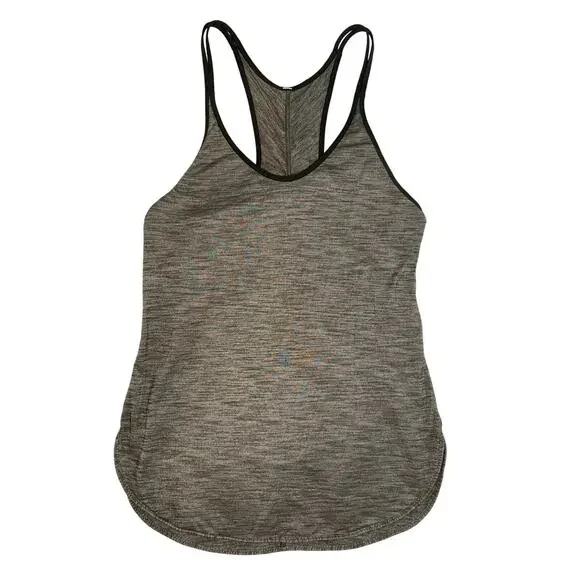 Lululemon‎ Racerback Tank Top Size 2-4 Heather Olive Green Sleeveless Yoga