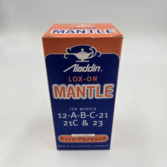 Vintage Aladdin Loxon Mantle R-150‎ - Use with 12-A-B-C-21C 23 New NOS In Box