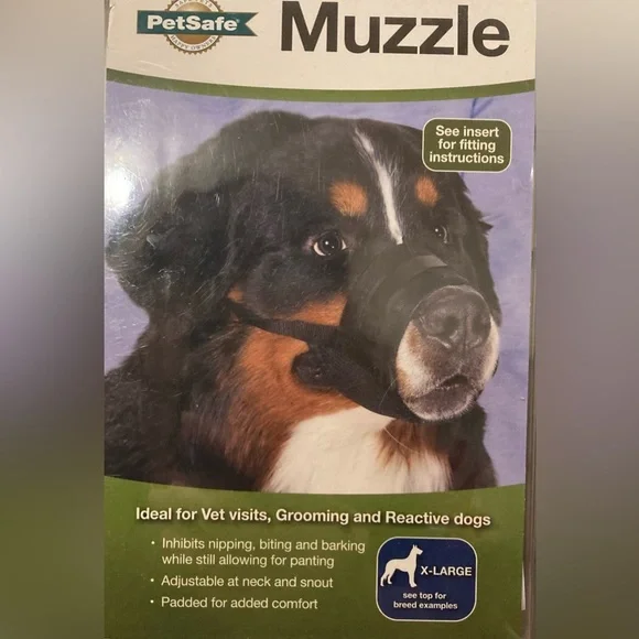 NIB Black Dog Muzzle By Pet Safe Size XL