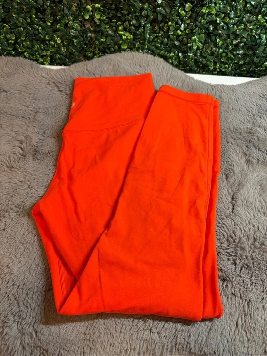 lululemon athletica Bright Orange Leggings Size 8