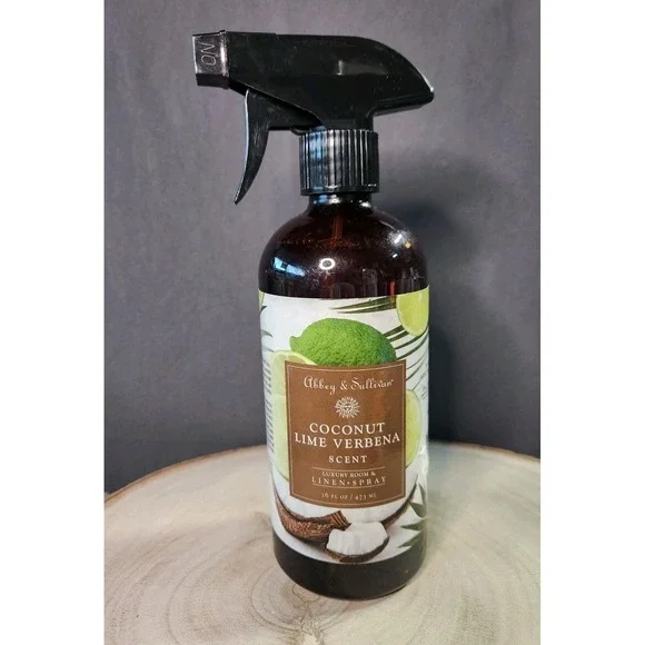 Abbey & Sullivan‎ Coconut Lime Verbena Room Linen Spray 16 oz~Made in USA
