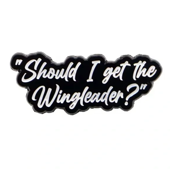 Black and White Fourth Wing Romantasy Book Lover Enamel Pin