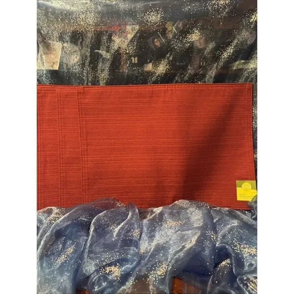 NWT 4 Food Network Ribbed Zinfandel‎ Cloth Table Placemats
