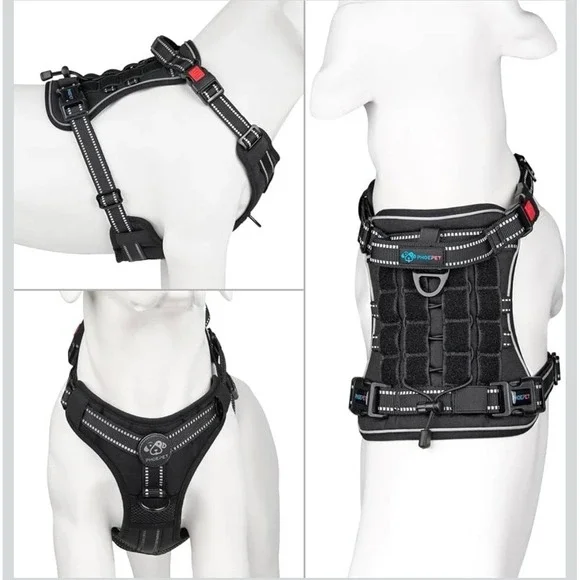 PHOEPET No Pull Tactical Dog Harness W/‎ Molle & Loop Panels Dog Size Medium NEW