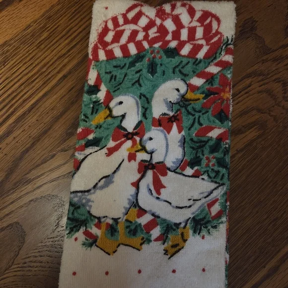Vintage 80s/90s Christmas Goose By R.A.Briggs Kitchen Towel NWT