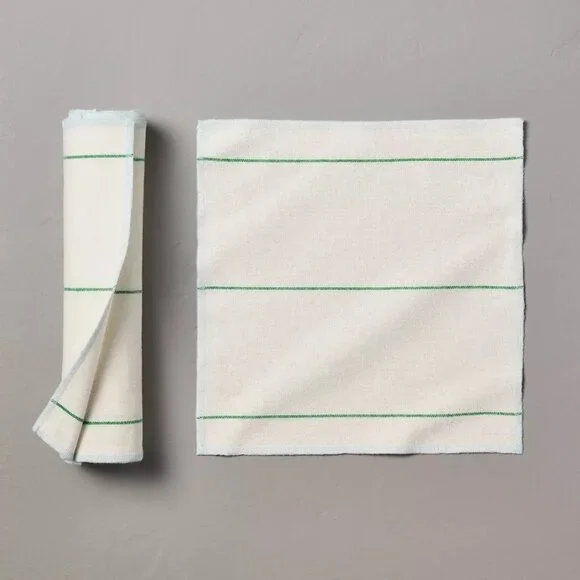 6pk Checkered Stripe Reusable Cloth‎ Towels Light Blue - Hearth & Hand Magnolia