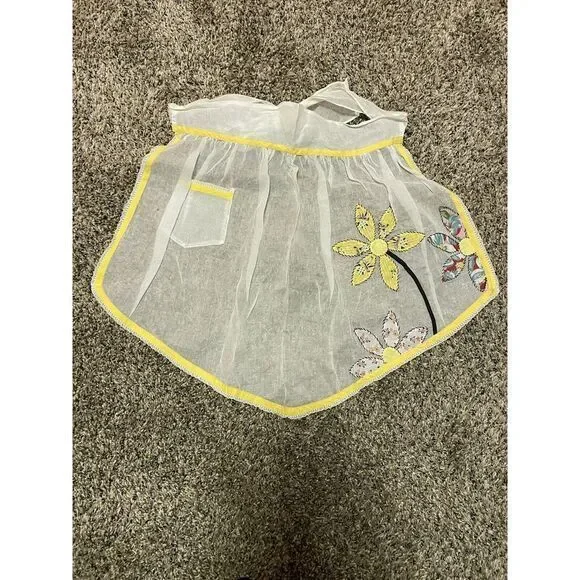 Vintage Sheer Apron Floral Embroidery‎ 16