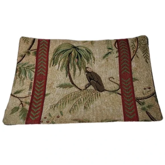 Escape To Paradise Monkey In Palm Tree Tapestry Placemats Set Of 6