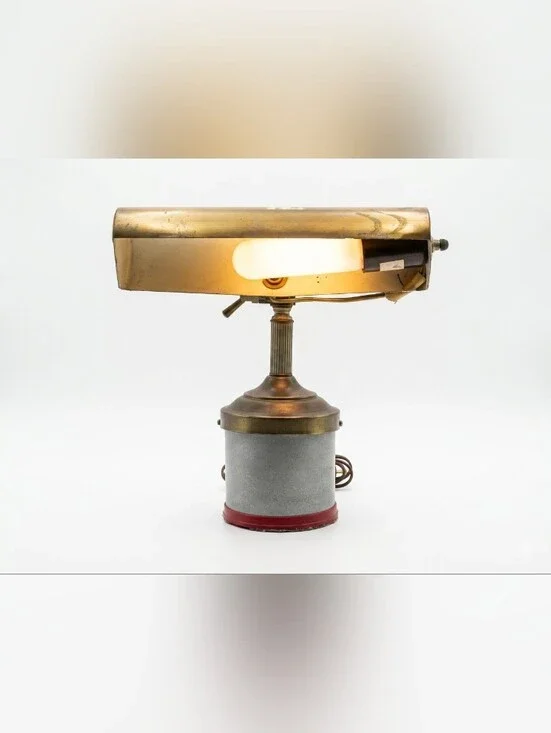Vintage Industrial Steampunk Desk Lamp Brass Adjustable Bankers Piano Light Work