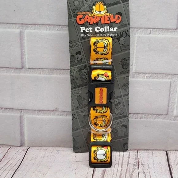 Nickelodeon Garfield The Cat All Over Graphics Pet Collar S/M 11