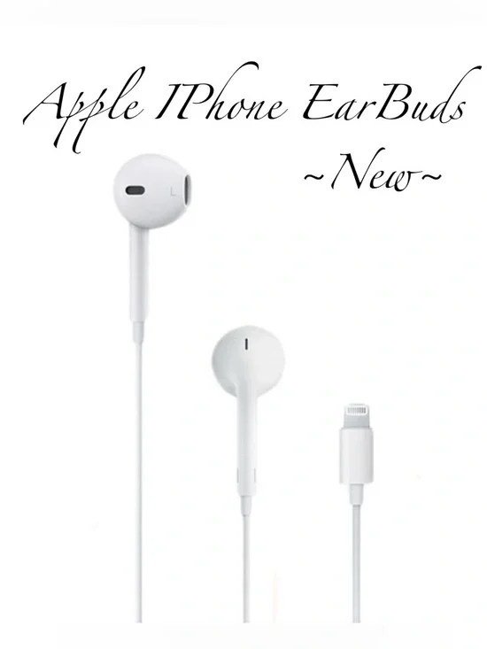 Authentic Apple earbuds with Lightning connector- wired design ~New~