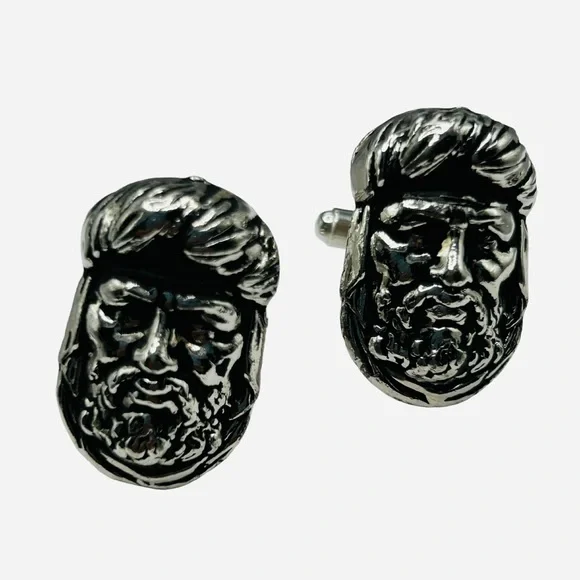 Vintage Bearded Warrior with Turban Cuff Links