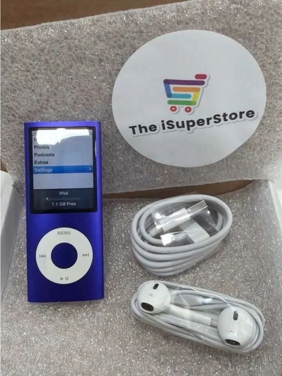 Apple iPod nano 4th Generation 8GB Purple Bundle + 1 YR Warranty