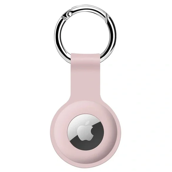 Apple AirTag Pink Silicone Keychain Case