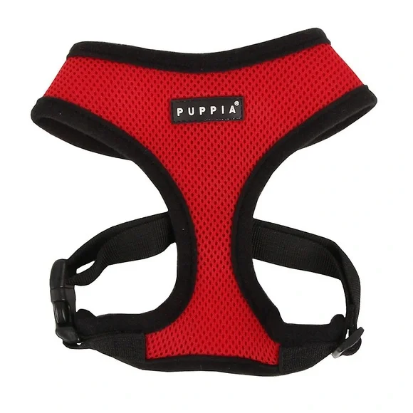 🆕Puppia Soft Adjustable Over-the-Head Red Mesh Dog Harness | Size XS