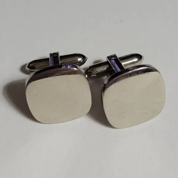Silver Plain Square Cushion Cufflinks