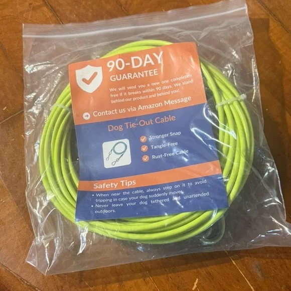 Dog Tie-Out Cable with 90-Day Guarantee 30 ft