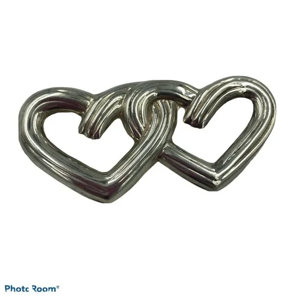 Sterling Silver MEXICO TAXCO Hearts Brooch