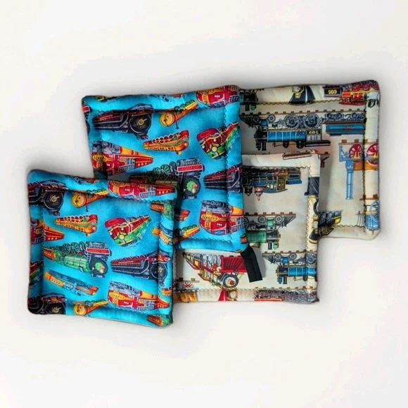Lot Of 4 Vintage Train‎ Pot Holders With Hook Passed 6 X 6