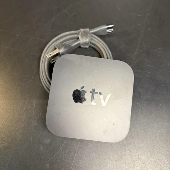 Apple TV 3rd Generation A1469 Black Plastic Media Streamer with Power Cable‎