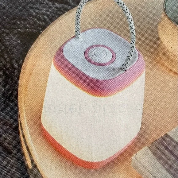 Indoor/Outdoor Mini LED Lantern White/Pink