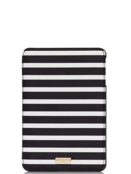 kate spade Black & White Stripe Passport Holder