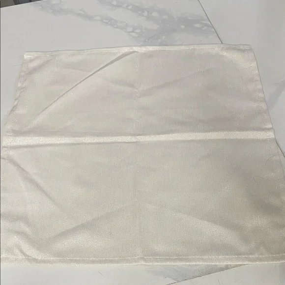 SET OF 12 BELLA LUX  NAPKINS GLITTER BEIGE 17 X 17