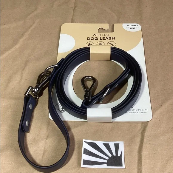 Wild One Dog Leash Clear Coat Blue Standard