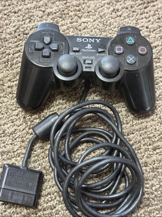 Sony Black PlayStation Wired Dual Analog Controller