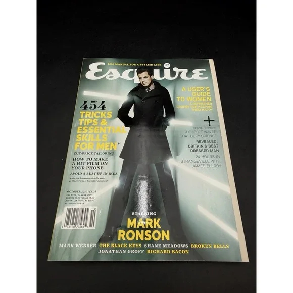 2010 OCTOBER ESQUIRE UK EDITION MAGAZINE -‎ MARK RONSON COVER