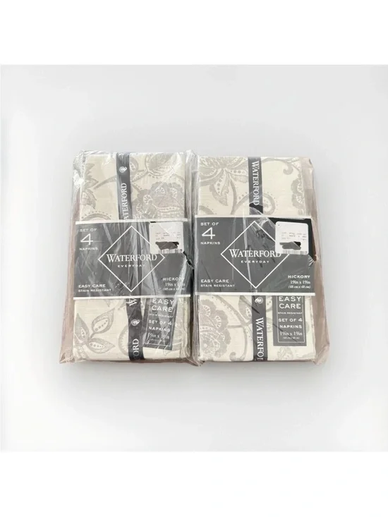 Waterford Hickory Set Of Eight 19”x19” Cotton Table Napkins