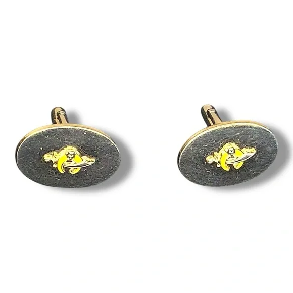 Vintage Anson Shriners Gold Tone Cufflinks Gift Collectible Masonic
