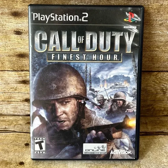 Call of Duty Finest Hour PS2 Case‎ with BLACK Game Disc Sony PlayStation 2