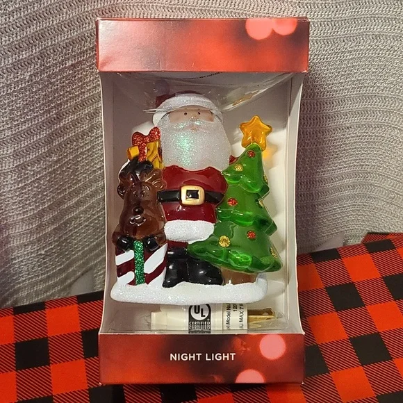 Christmas Santa night lite plug in NIB