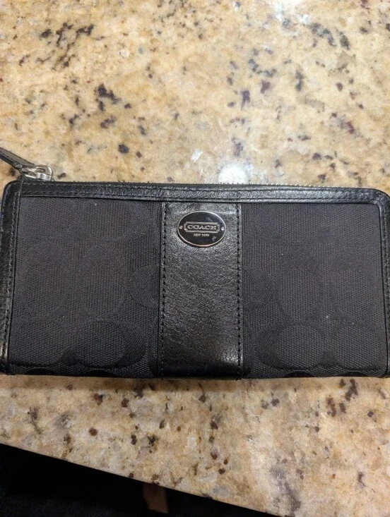 Coach Black Signature Wallet